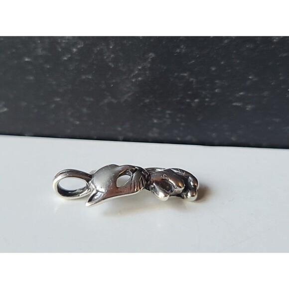 925 Sterling Silver Cat Shaped Pendant Vintage - Picture 5 of 10